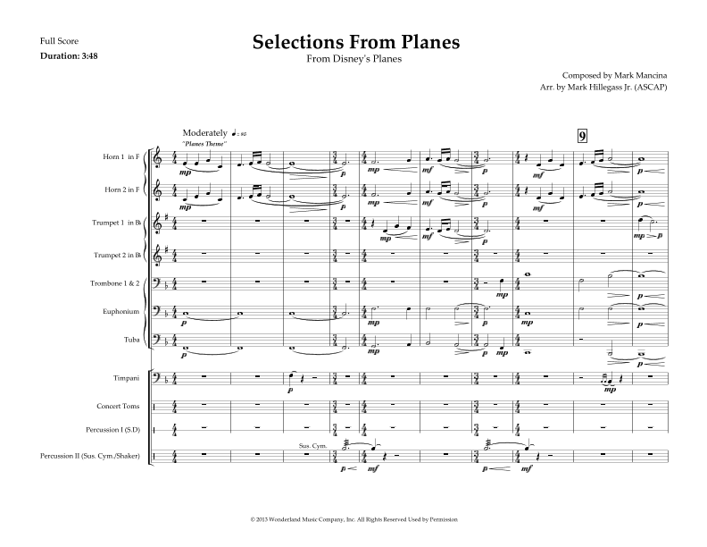 Planes (arr. Mark Hillegass Jr.)