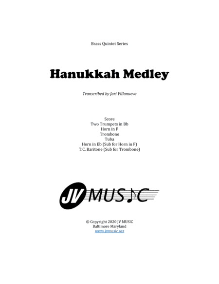 Hanukkah Medley for Brass Quintet (arr. Jari Villanueva)