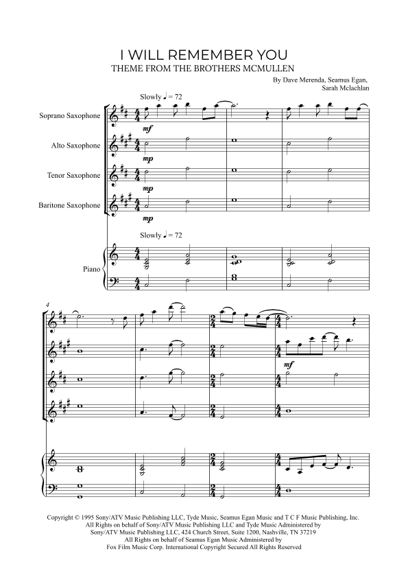 I Will Remember You (arr. Alex Nunes Rodrigues)