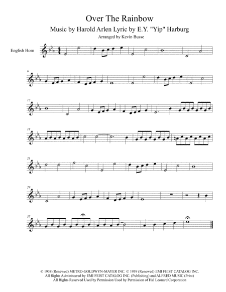 Over The Rainbow (from The Wizard Of Oz) (arr. Kevin Busse)
