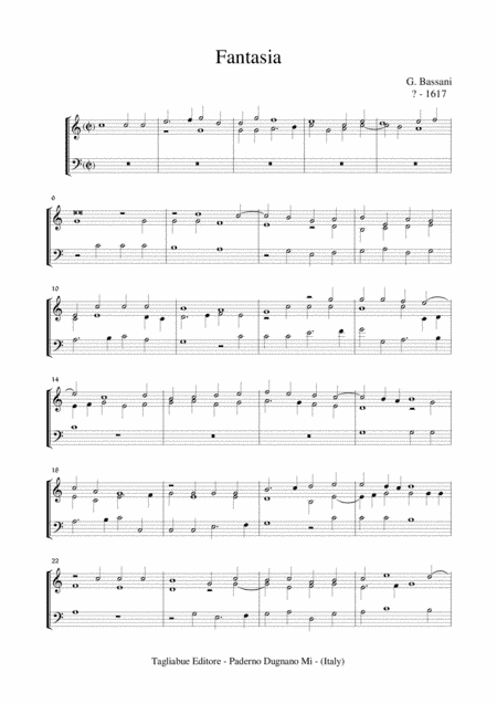 FANTASIA - G. Bassani ? - For Organ (arr. Marcello Meneguzzo)