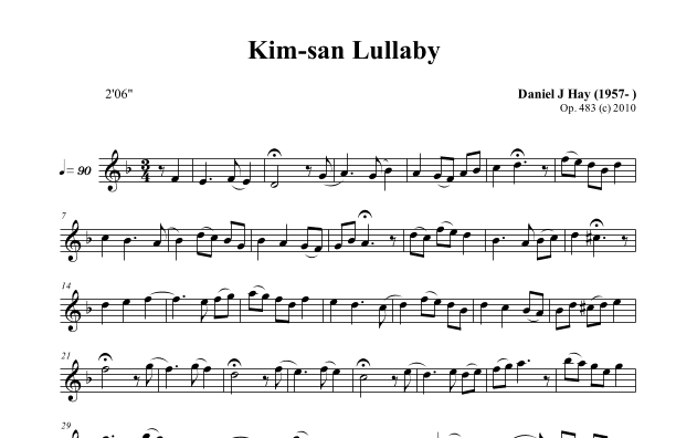 Kim-san Lullaby (Opus 483)