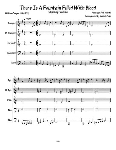 There Is A Fountain Filled With Blood (arr. Joseph Pugh)