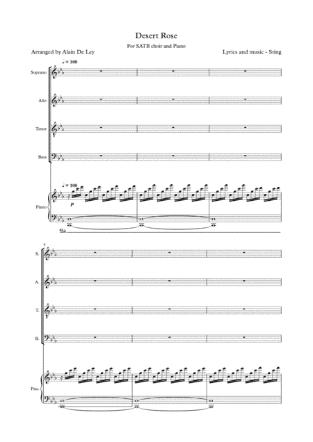 Desert Rose (arr. Alain De Ley)