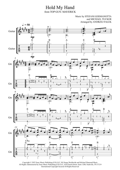 Hold My Hand (arr. Andrzej Falek)