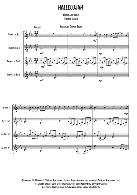 Hallelujah (arr. Darren Lloyd)