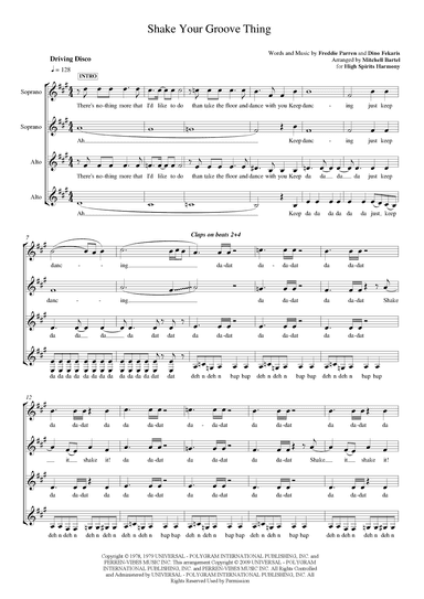 Shake Your Groove Thing (arr. Mitchell Bartel)