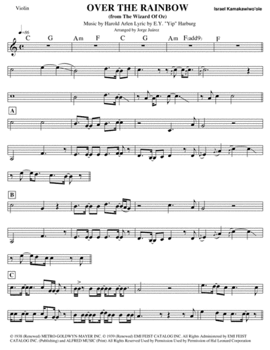 Over The Rainbow (from The Wizard Of Oz) (arr. Jorge Juárez)