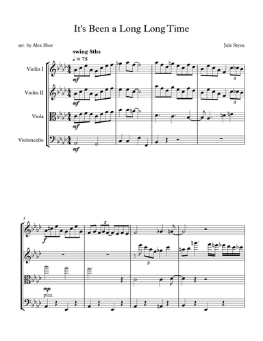 It's Been A Long, Long Time (arr. Alex Shor)
