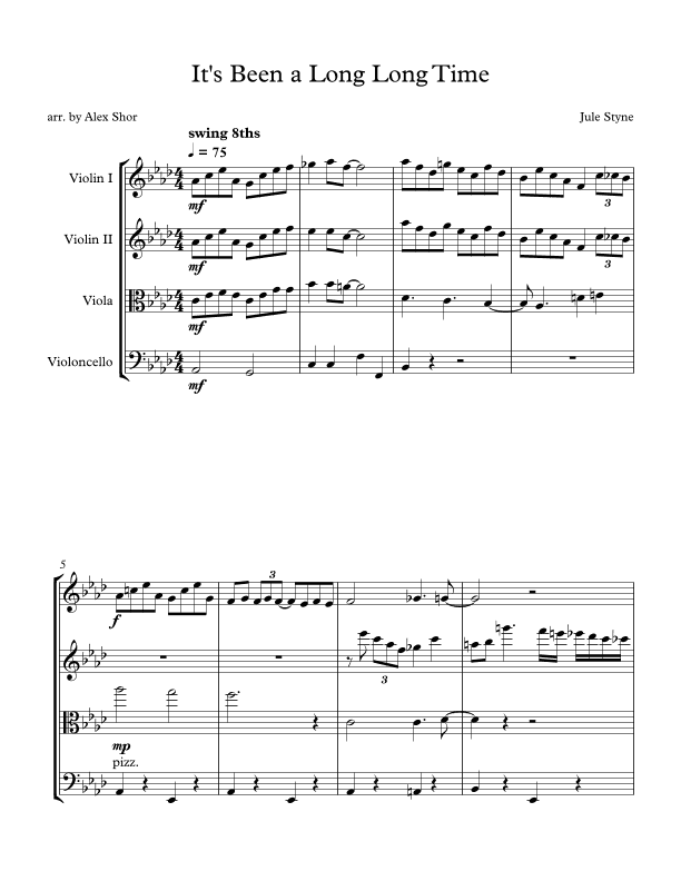 It's Been A Long, Long Time (arr. Alex Shor)