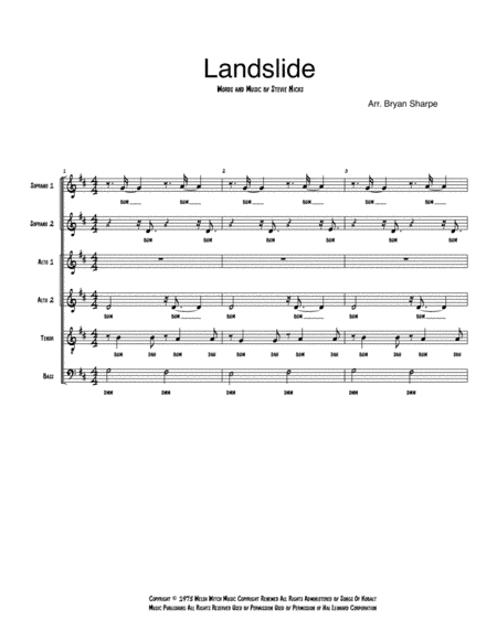 Landslide (arr. Bryan Sharpe)