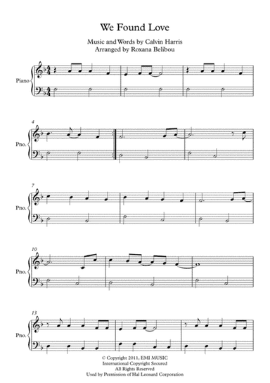 We Found Love (arr. Roxana Belibou)