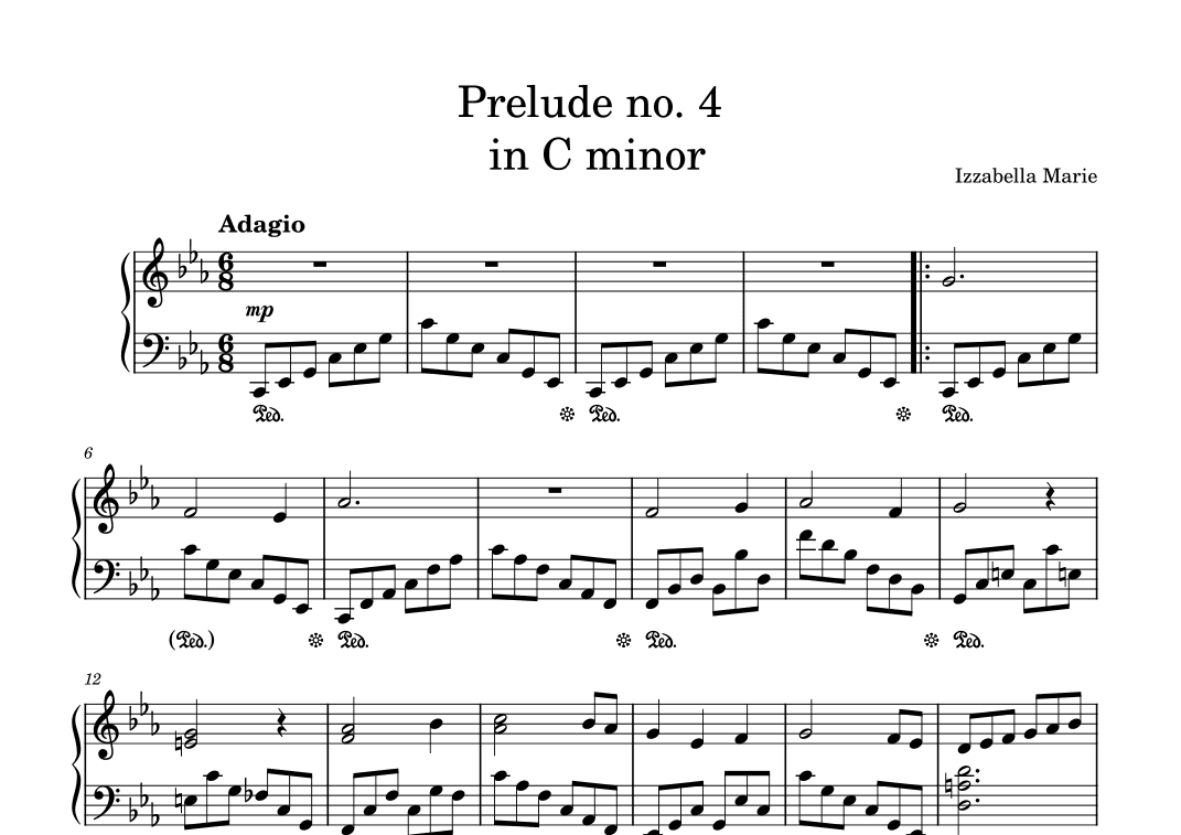 Prelude no. 4 in C minor