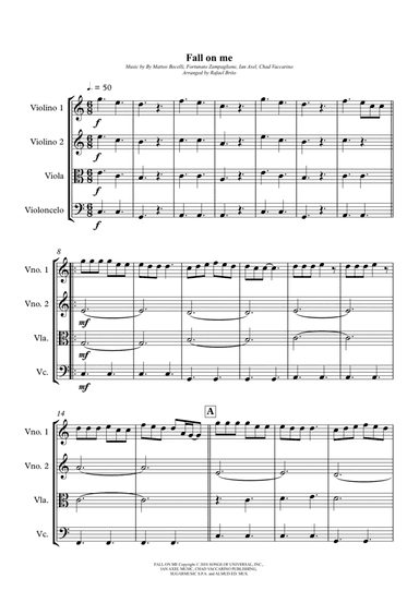 Fall On Me (arr. Rafael Brito)
