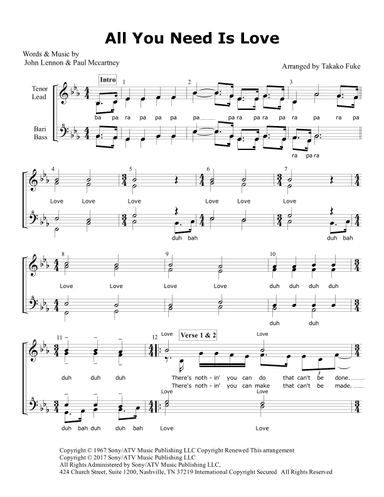 All You Need Is Love (arr. Takako Fuke)