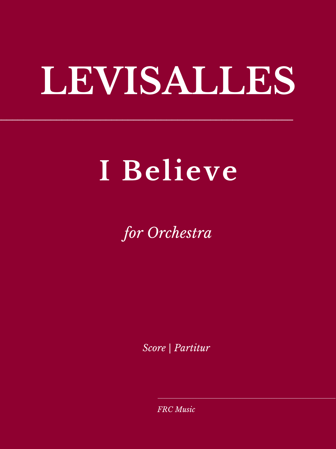 I Believe (arr. Flavio Regis Cunha)