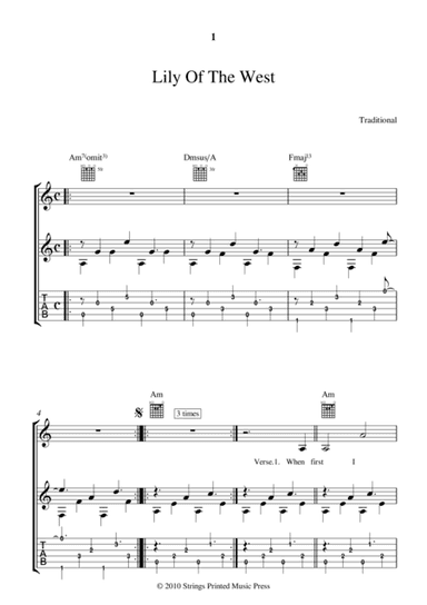 LILY OF THE WEST (arr. Lee Mitchell)