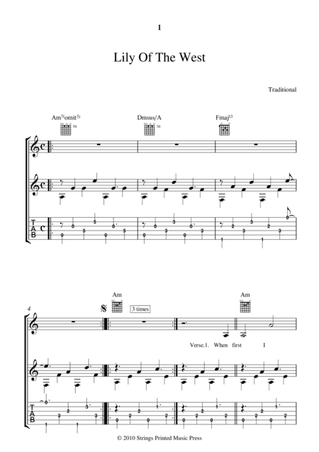 LILY OF THE WEST (arr. Lee Mitchell)