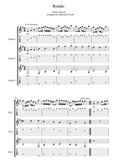 Rondo by Purcell (arr. Malcolm Escott)