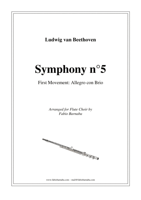 Beethoven's Fifth Symphony (first movement) - for Flute Choir (arr. Fabio Barnaba)