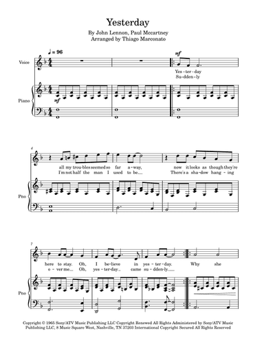Yesterday (arr. Thiago Marconato)