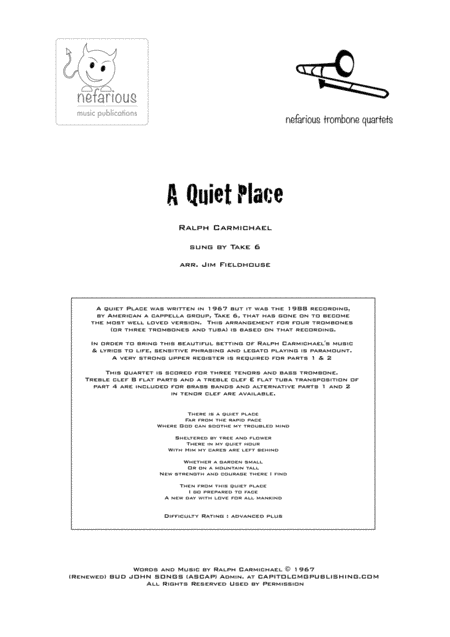 A Quiet Place (arr. Jim Fieldhouse)