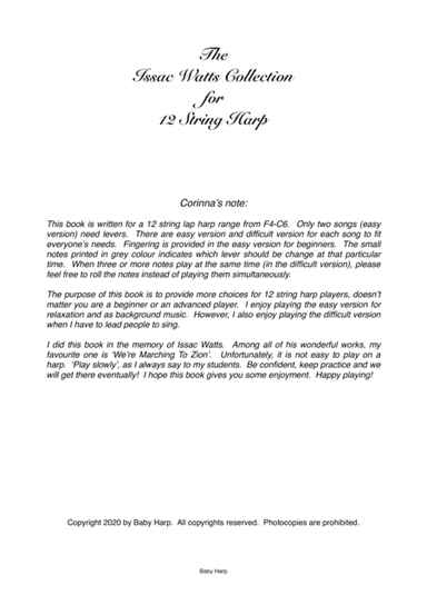 The Issac Watts Collection for 12 String Harp (arr. Corinna Wong)