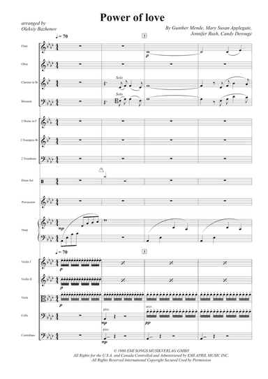 The Power Of Love (arr. arrange by Oleksiy Bazhenov)