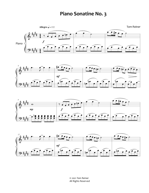 Piano Sonatine No. 3