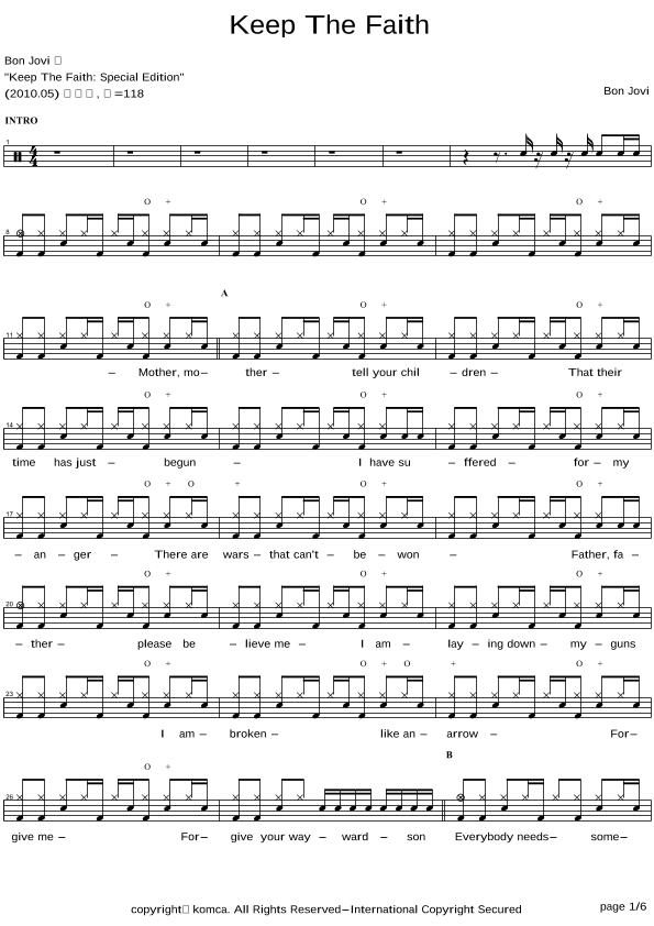 Keep The Faith (arr. COPYDRUM)