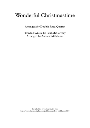 Wonderful Christmastime (arr. Andrew Middleton)