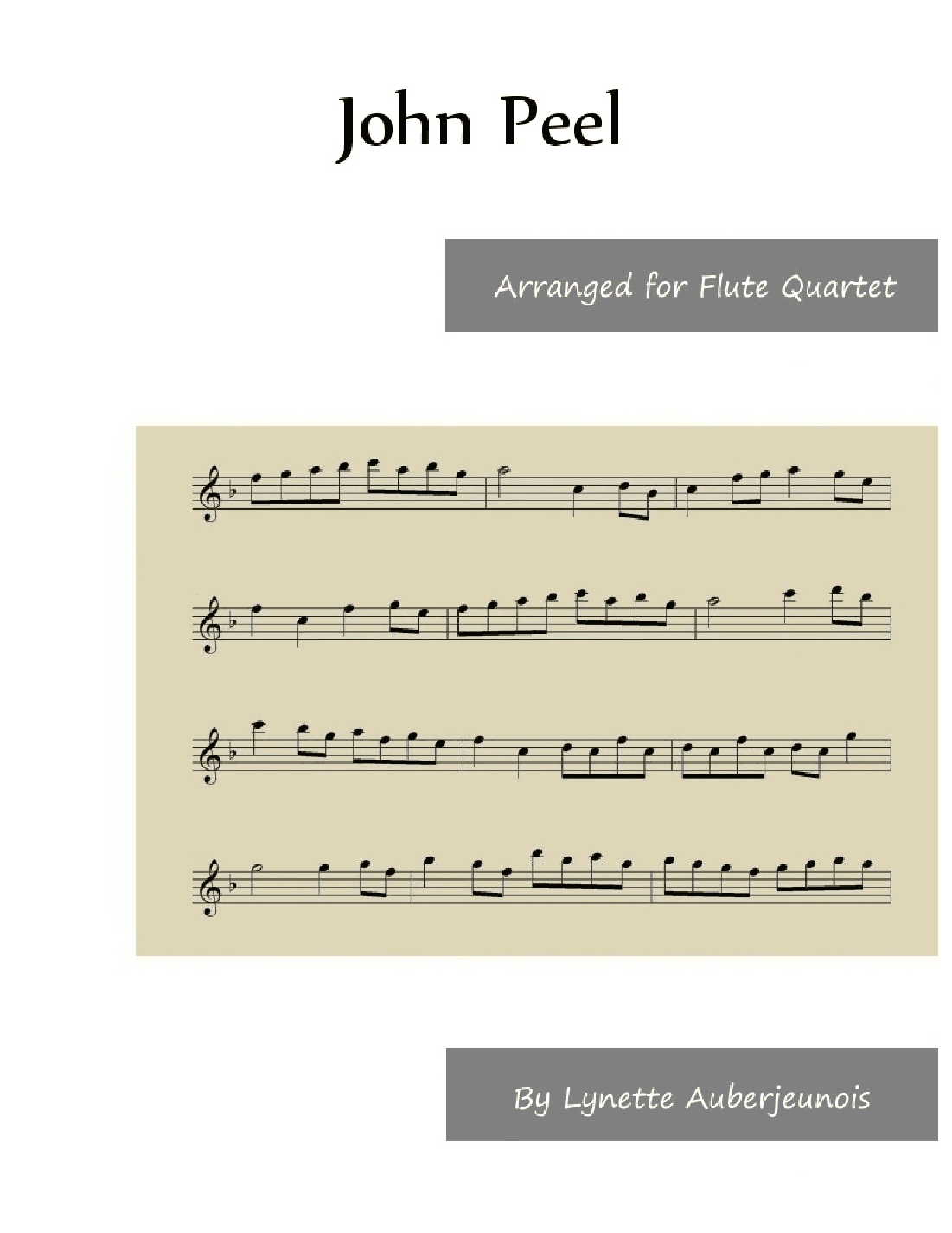John Peel - Flute Quartet (arr. Lynette Auberjeunois)