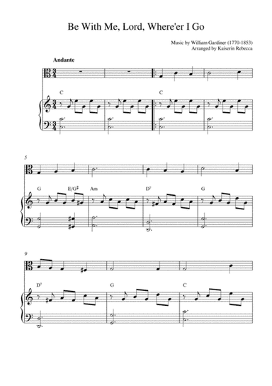 Be With Me, Lord, Where'er I Go (arr. Kaiserin Rebecca)