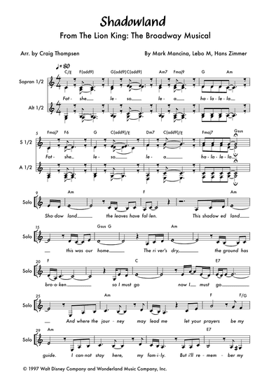 Shadowland (arr. Craig Thompsen)