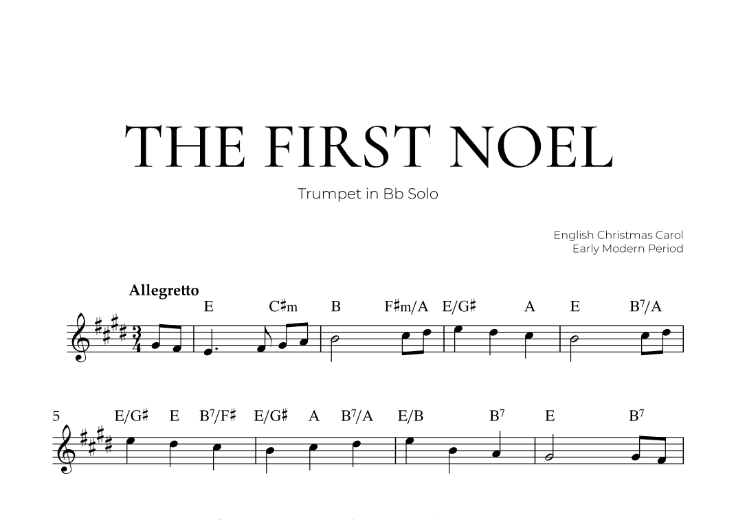 The First Noel (Trumpet Solo) - Christmas Carol (arr. Pedro Merendi)