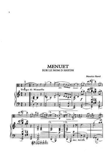 Menuet sur le nom d Haydn (arr. Unknown)