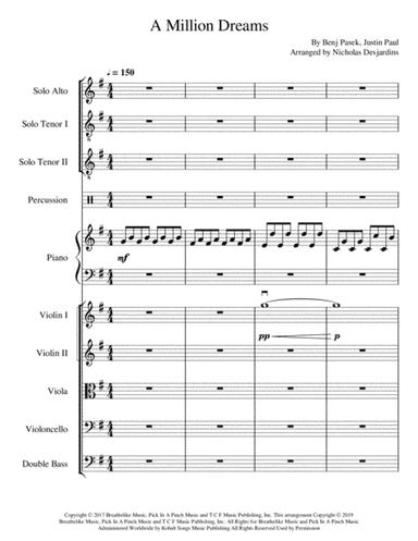 A Million Dreams (arr. Nicholas Desjardins)