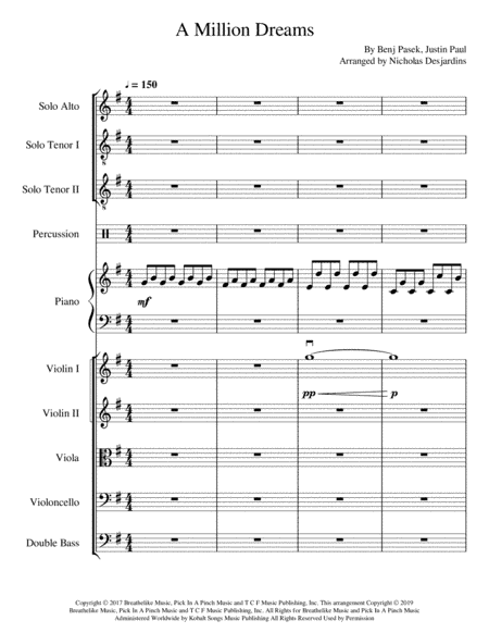 A Million Dreams (arr. Nicholas Desjardins)