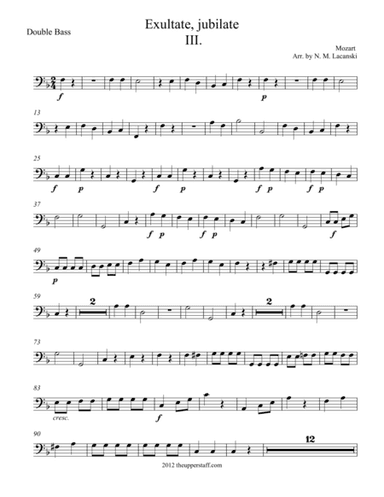 Alleluia from Exultate, jubilate III. (arr. Nick Lacanski)