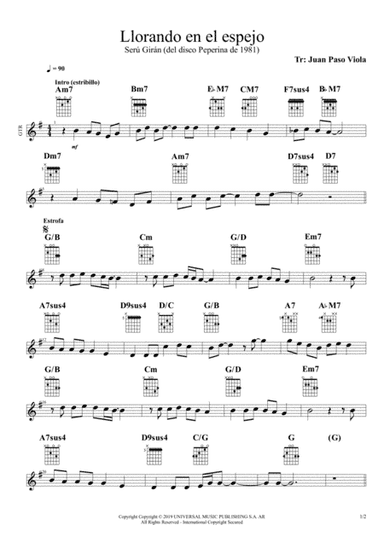 Llorando En El Espejo (arr. Juan Paso Viola)
