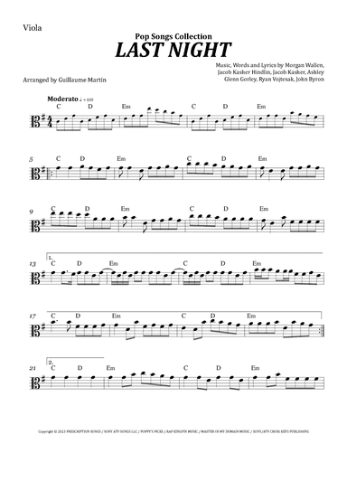 Last Night (arr. Guillaume Martin)