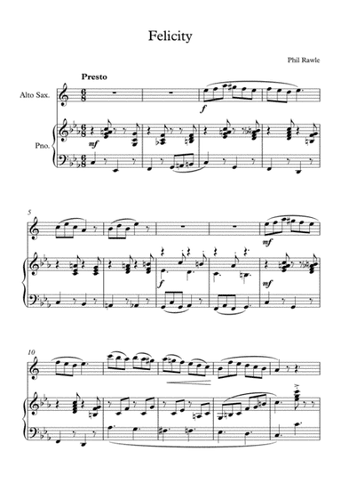 Felicity - Alto Sax & Piano