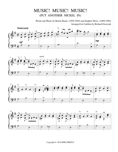 Music, Music, Music (arr. Richard Giszczak)
