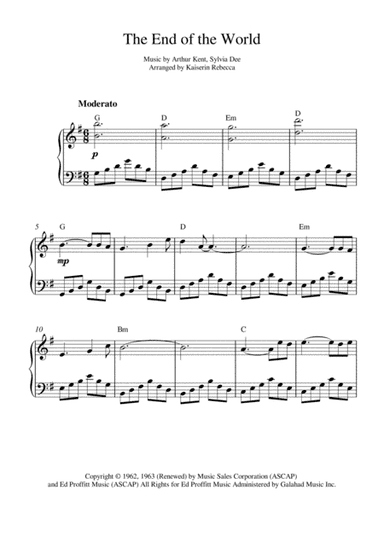 The End Of The World (arr. Kaiserin Rebecca)