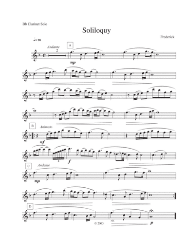 Soliloquy (Clarinet Solo)