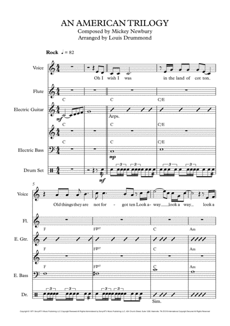 An American Trilogy (arr. Louis Drummond)