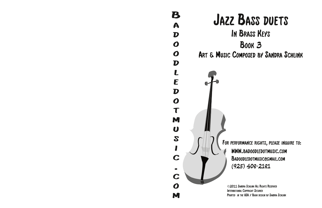 Jazz bass Duets book 3 in brass keys