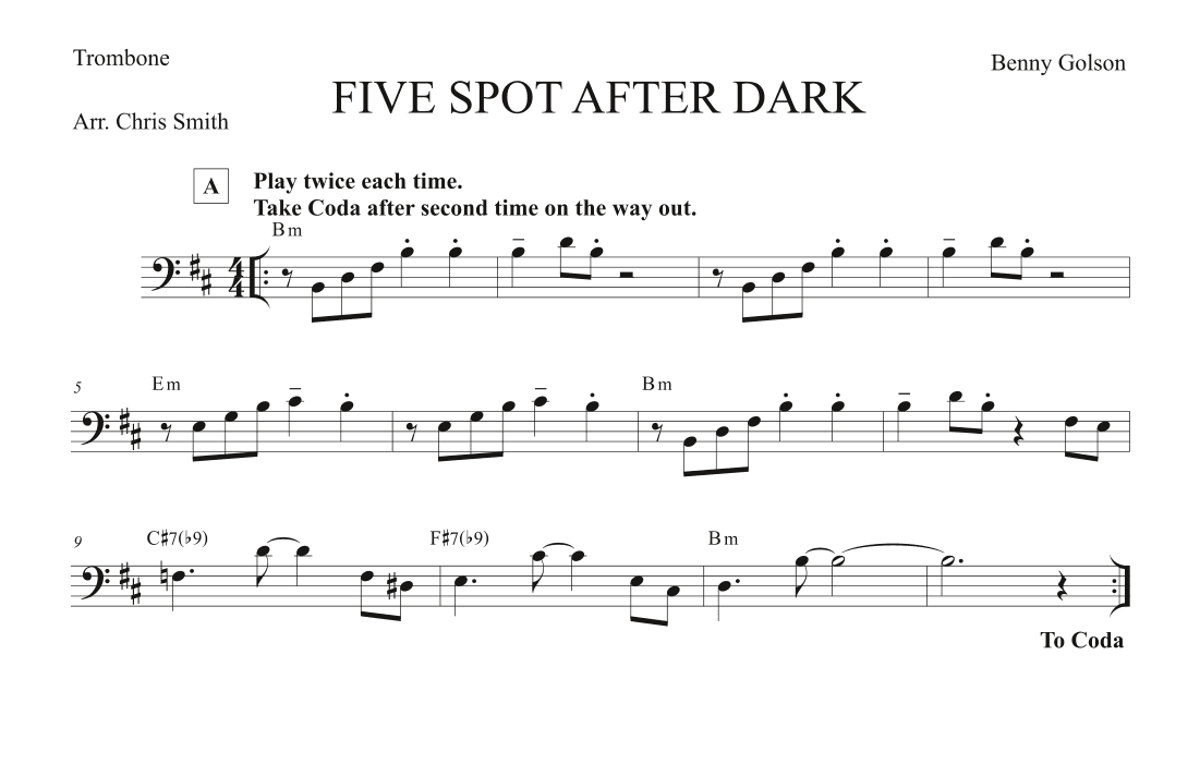 Five Spot After Dark (arr. Chris Smith)