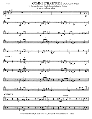 Comme D'habitude (arr. Jorge Juárez)