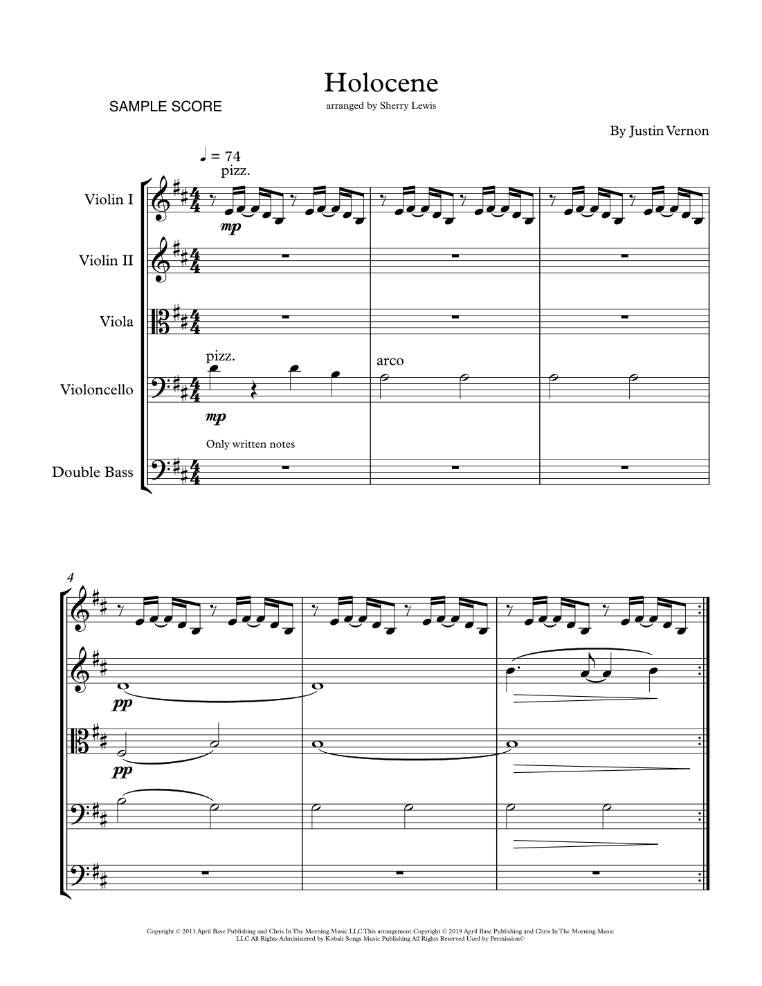 Holocene (arr. Sherry Lewis)
